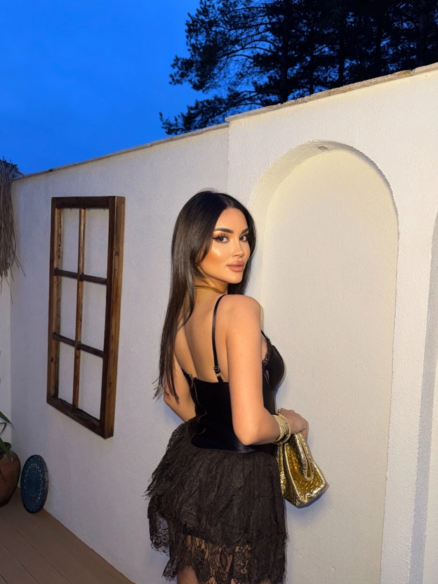 Acı Kahve Prenses Elbise