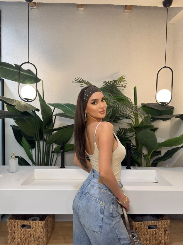 Bej Ayarlanabilir Askılı Bodysuit