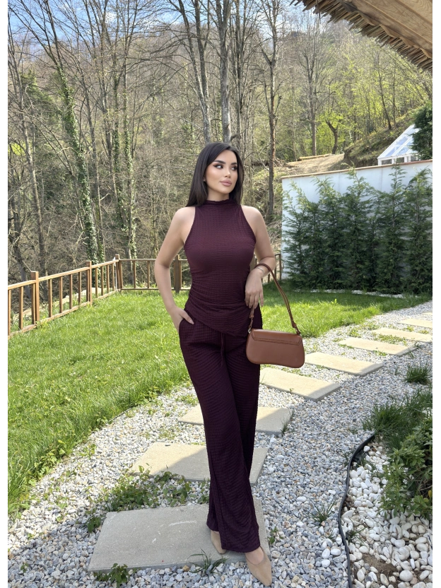 Bordo Asimetrik Bürümcük Takım