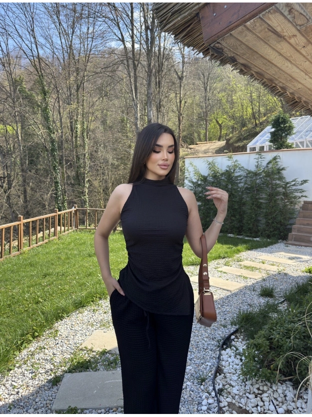 Siyah Asimetrik Bürümcük Takım
