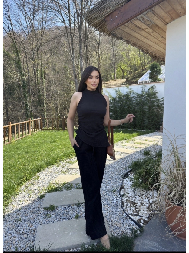 Siyah Asimetrik Bürümcük Takım
