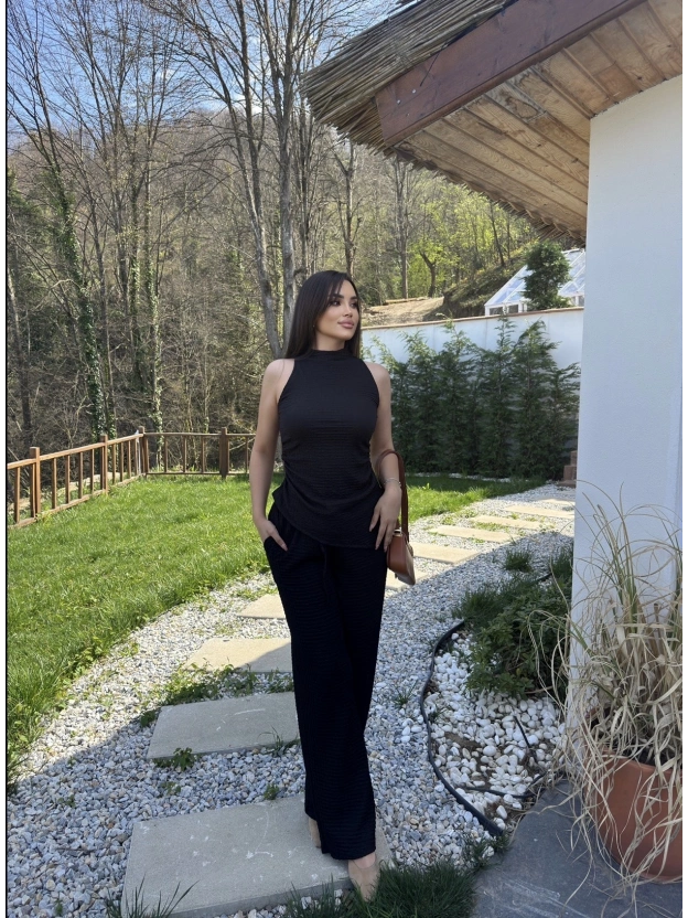 Siyah Asimetrik Bürümcük Takım