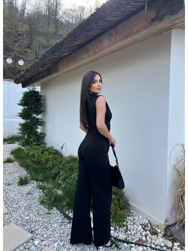 Siyah Çelik Kumaş Kemerli Premium Mng Takım