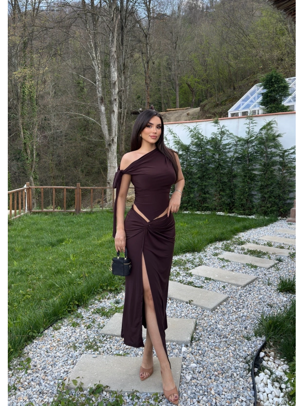 Kahverengi Sandy Tasarım Etek Takım