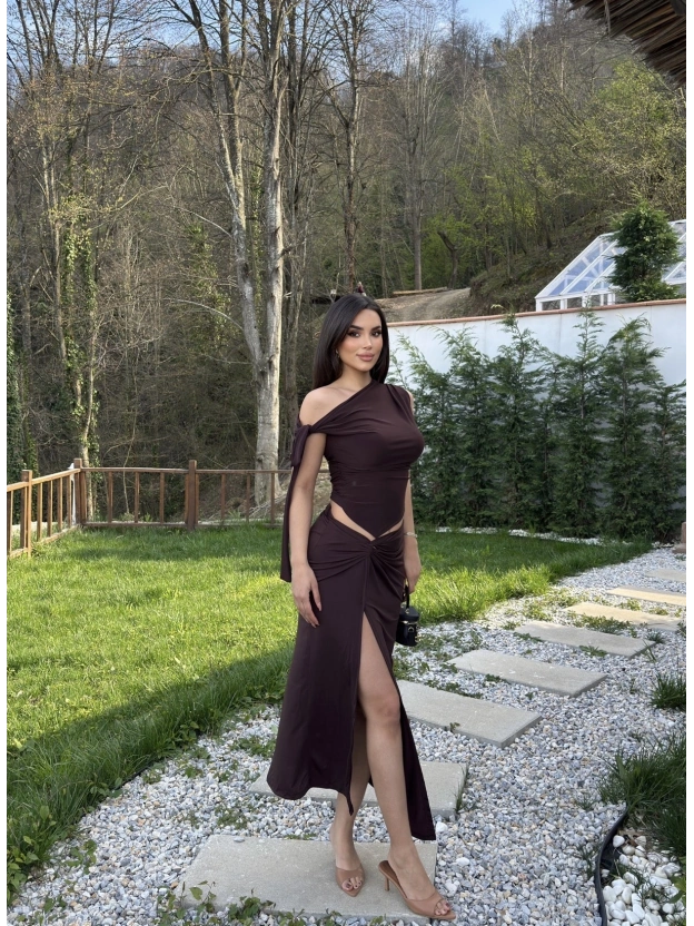 Kahverengi Sandy Tasarım Etek Takım