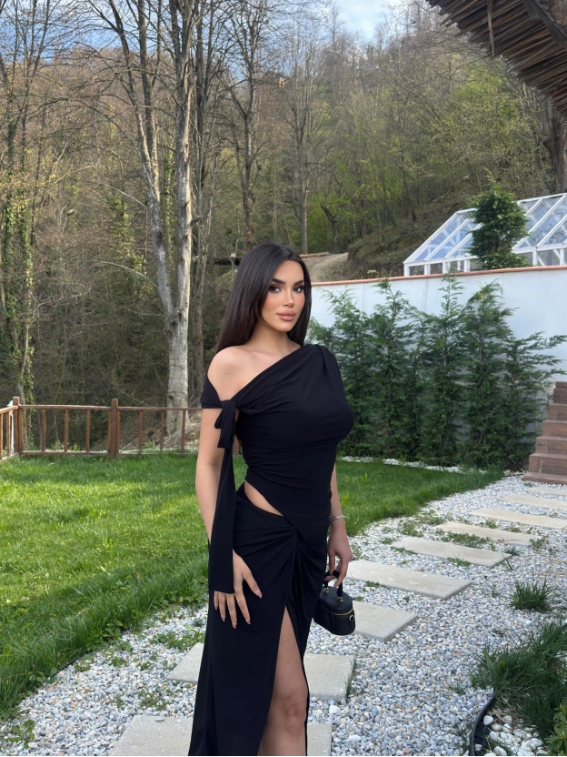 Siyah Sandy Tasarım Etek Takım