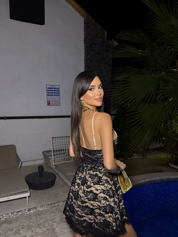 Ten Rengi Korseli Mini Elbise