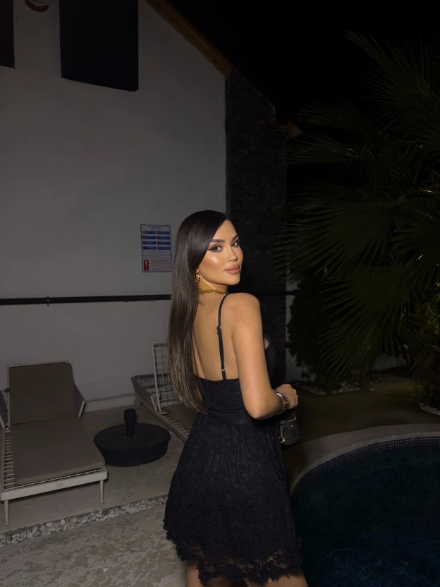 Siyah Korseli Mini Elbise