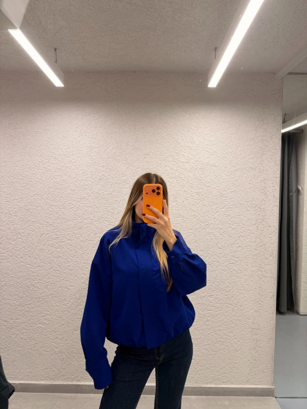Saks Mavisi Bomber Trençkot