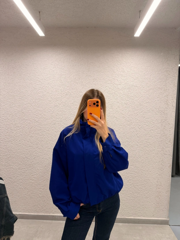 Saks Mavisi Bomber Trençkot
