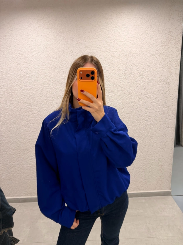 Saks Mavisi Bomber Trençkot