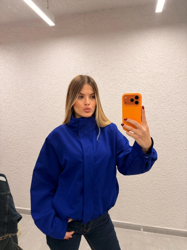 Saks Mavisi Bomber Trençkot