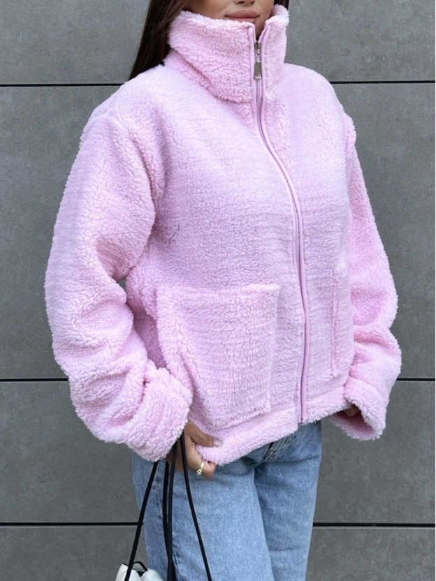 Pembe Wellsoft Fermuarlı Polar