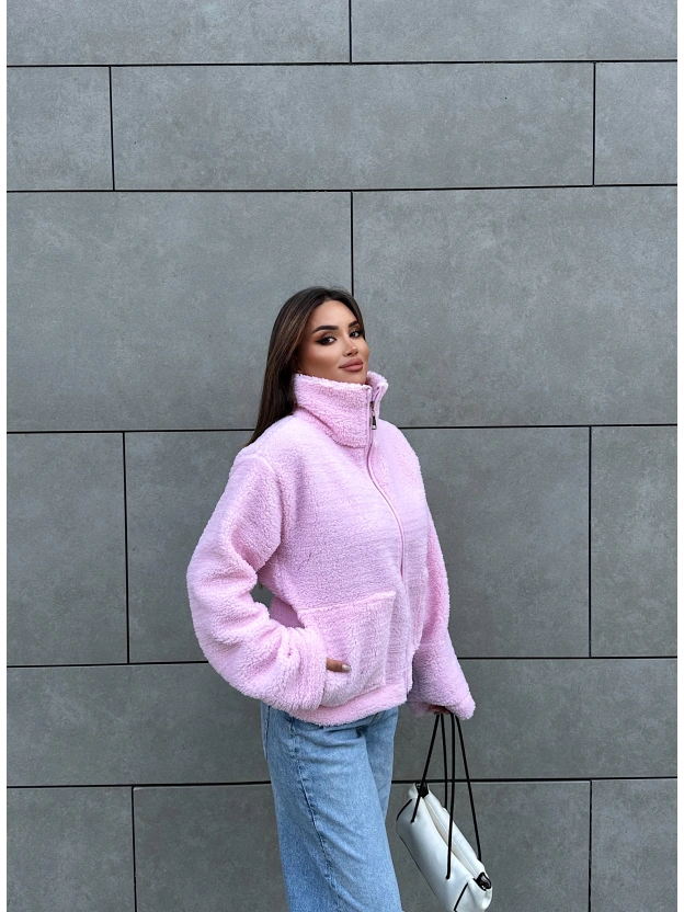 Pembe Wellsoft Fermuarlı Polar