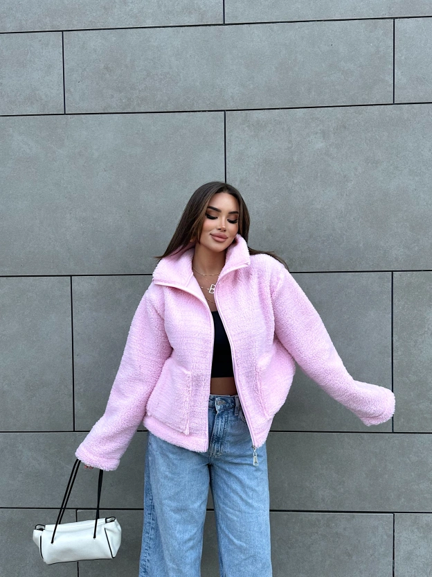 Pembe Wellsoft Fermuarlı Polar