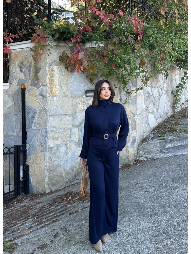 Lacivert Toka Detay Premium Takım