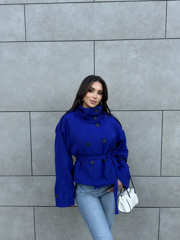 Saks Mavisi Dik Yaka Zra Trençkot
