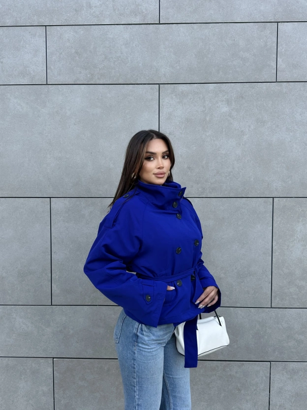 Saks Mavisi Dik Yaka Zra Trençkot