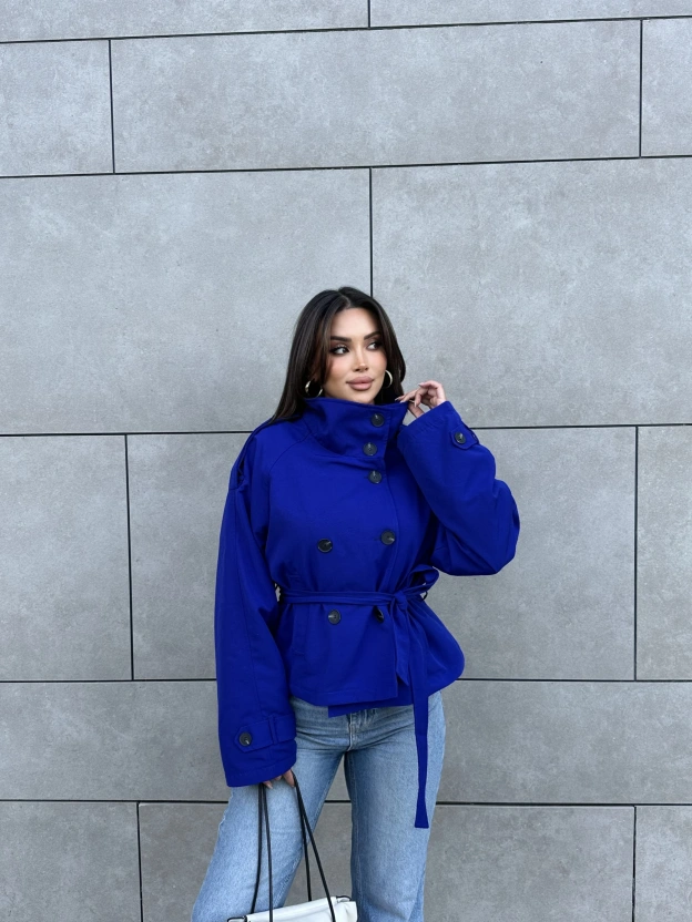 Saks Mavisi Dik Yaka Zra Trençkot