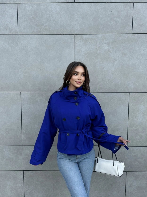 Saks Mavisi Dik Yaka Zra Trençkot