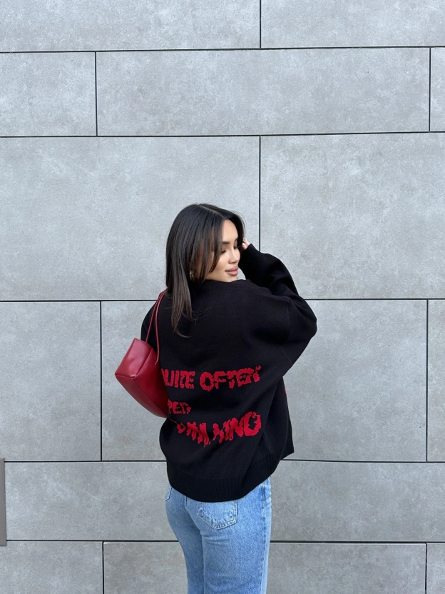 Siyah Star Oversize Triko