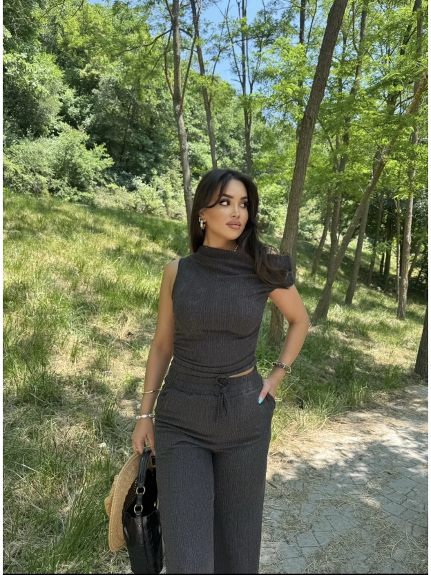 Antrasit Omuz Detay Alt Üst Takım