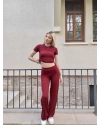 Bordo Büzgü Detay Bürümcük Alt Üst Takım