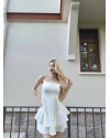 Beyaz Askılı Prenses Elbise