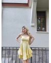 Sarı Askılı Prenses Elbise