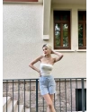 Mavi Çizgili Şort