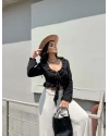 Siyah Ön Bağlamalı Bluz