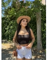 Beyaz Kot Şort