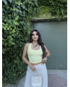 Sarı Boyundan Geçirmeli Crop