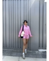 Pembe Gömlek Şort Takım
