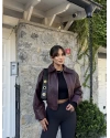 Bordo Bomber Deri Ceket