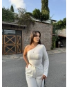 Beyaz Tek Omuz Crop