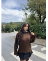 Kahverengi Bisiklet Yaka Basic Kazak