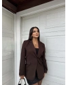 Kahverengi Tasarım Blazer