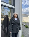 Antrasit Kaşe Trenç Mont