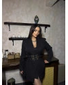 Siyah Aksesuarlı Blazer Ceket