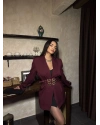 Bordo Aksesuarlı Blazer Ceket