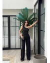 Siyah Tek Omuz Double Alt Üst Takım