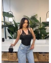 Siyah Zra Dantel Detay Bodysuit