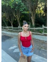 Kırmızı Fiyonk Detay Bodysuit