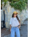 Bej Trenç Crop Yelek
