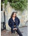 Koyu Mavi Crop Ceket