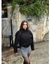 Siyah Zra Model Kaşe Mont