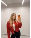 Kırmızı Crop Ceket