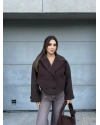 Kahverengi Moskova Kaşe Kaban