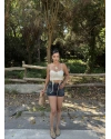 Yeşil Tint Kot Şort